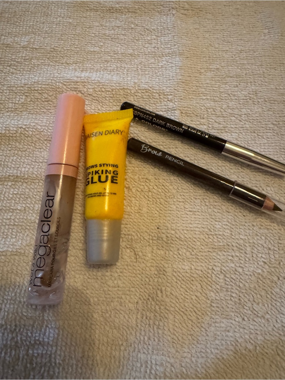 4 products Clear Brow Gel & Brow Pencil Set in Yellow and Brown
